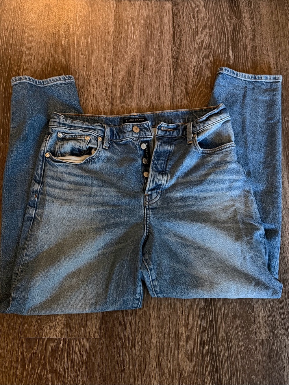 Lucky Brand “Lucky You” High Taper Denim Size 29 | Button Fly Mom Jeans